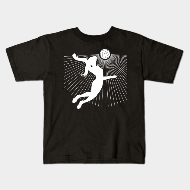 Volleyball Girl Symbol Graphic Kids T-Shirt by Shirtbubble